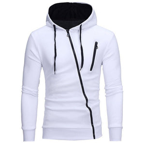 Casual Solid Tracksuit Zipper Hooded Sweatshirt Jacket +Sweatpants Mens Tracksuit - Rasmarv