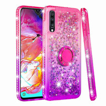 Load image into Gallery viewer, Case For Samsung Galaxy A6 / A6+ / A5 Shockproof / Rhinestone / Flowing Liquid Back Cover Glitter Shine / Color Gradient Soft TPU - Rasmarv