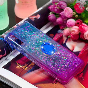 Case For Samsung Galaxy A6 / A6+ / A5 Shockproof / Rhinestone / Flowing Liquid Back Cover Glitter Shine / Color Gradient Soft TPU - Rasmarv