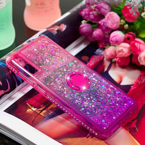 Case For Samsung Galaxy A6 / A6+ / A5 Shockproof / Rhinestone / Flowing Liquid Back Cover Glitter Shine / Color Gradient Soft TPU - Rasmarv