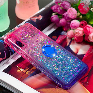 Case For Samsung Galaxy A6 / A6+ / A5 Shockproof / Rhinestone / Flowing Liquid Back Cover Glitter Shine / Color Gradient Soft TPU - Rasmarv