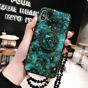 Case For Huawei Huawei P20 / Huawei P20 Pro / Huawei P30 Rhinestone / with Stand / Ring Holder Back Cover Solid Colored Soft TPU - Rasmarv