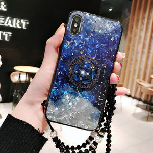 Case For Huawei Huawei P20 / Huawei P20 Pro / Huawei P30 Rhinestone / with Stand / Ring Holder Back Cover Solid Colored Soft TPU - Rasmarv