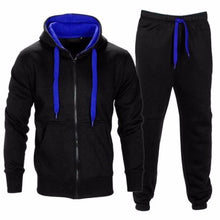 Load image into Gallery viewer, Casual Solid Tracksuit Zipper Hooded Sweatshirt Jacket +Sweatpants Mens Tracksuit - Rasmarv