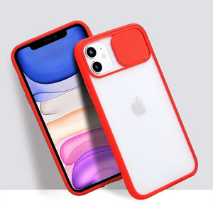 Clear Camera Protection Case with Slide Cover for iPhone 11 Pro Max, SE, XR, XS Max, 6, 6S, 7, 8 Plus - Rasmarv