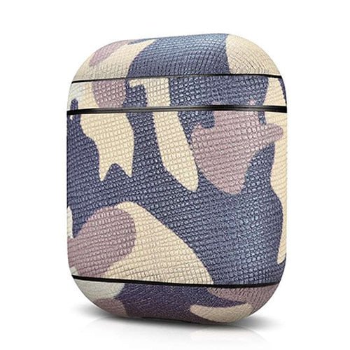 Camouflage Leather Earphone Case For Apple Airpods Airpod Accessories Dust - proof Protective Cover Bluetooth Headphone Case Decor - Rasmarv