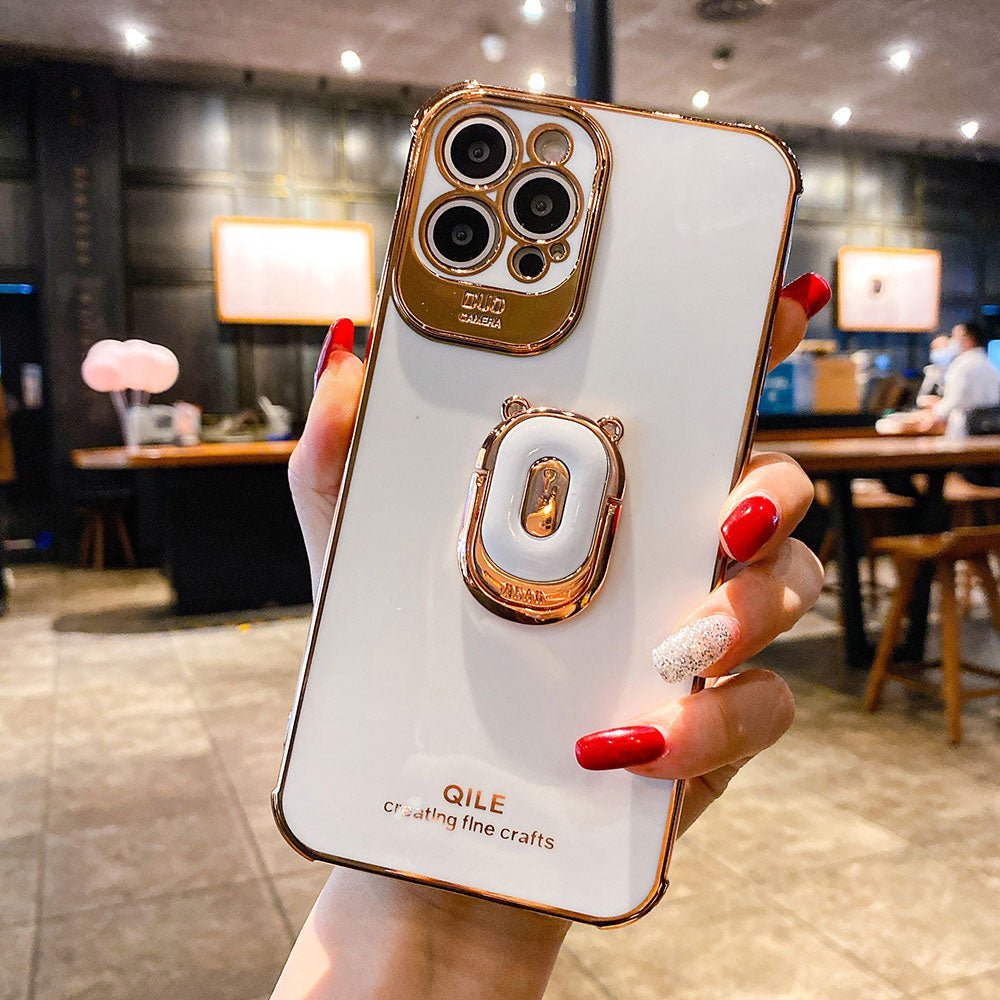 Boucho Luxury electroplating phone case for iphone 12 Pro MAX 11 Pro XS XR X SE 6 6s 7 8 plus 12Mini Phone Holder Ring Grip Case - Rasmarv