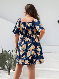 Flattering Resort Dress | U-Neck, High Waist Design for Spring & Summer