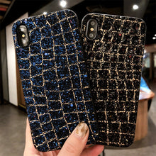 Load image into Gallery viewer, Luxury Bling Glitter Phone Cases For iPhone 7 8 6 6S Plus Woman Fashion Diamond Grid Back Cover