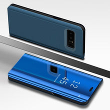 Load image into Gallery viewer, Clear View Flip Case For iphone XS XS Max XR X 8 7 6S 6 Plus Mirror Leather+PC Stand Cover For Samsung S8 S9 Plus A7 2018 Case - Rasmarv
