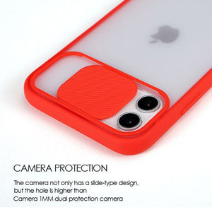 Clear Camera Protection Case with Slide Cover for iPhone 11 Pro Max, SE, XR, XS Max, 6, 6S, 7, 8 Plus - Rasmarv