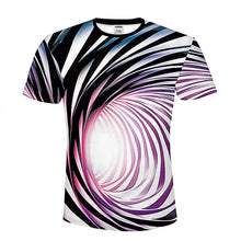 Load image into Gallery viewer, Black And White Vertigo Hypnotic Printing T Shirt Unisex Funny Short Sleeved Tees Men/women Tops Men&#39;s 3D T-shirt - Rasmarv