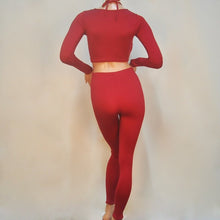 Load image into Gallery viewer, 2 pieces long sleeve bandage Sets Sexy Crop Tops And Pants Sets Party Sexy Bodycon Bandage Dress - Rasmarv