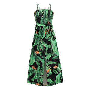 Trendy Boho Sling Long Dress | Spring/Summer Collection with High Waist Split - Rasmarv