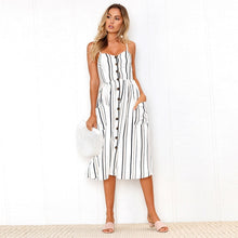 Load image into Gallery viewer, Trendy Bohemian Beach Dress | Sleeveless, High Waist Print for Summer Fun - Rasmarv