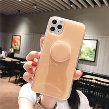 Load image into Gallery viewer, Candy Color Stand Holder Phone Case For iPhone 12 11 13 Pro Max XR XS Max X 6S 7 8 Plus 12 13 Pro Glitter Love Heart Back Cover