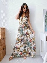 Load image into Gallery viewer, Trendy Summer Dress with Printed Design and Lace-Up Open Back - Rasmarv