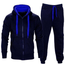 Load image into Gallery viewer, Casual Solid Tracksuit Zipper Hooded Sweatshirt Jacket +Sweatpants Mens Tracksuit - Rasmarv