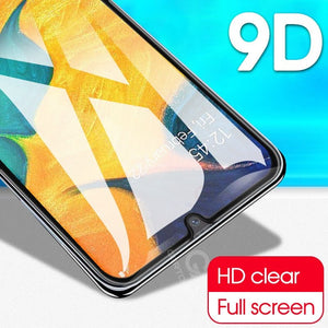 9D Curved Tempered Glass on the For Samsung Galaxy A30 A50 A10 Screen Protector on For Samsung M10 M20 M30 Protective Glass Film - Rasmarv