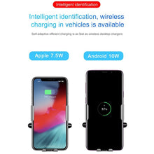 Load image into Gallery viewer, Baseus Qi Car Wireless Charger For iPhone Xs Max Xr X Samsung S10 S9 Intelligent Infrared Fast Wirless Charging Car Phone Holder - Rasmarv