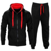 Load image into Gallery viewer, Casual Solid Tracksuit Zipper Hooded Sweatshirt Jacket +Sweatpants Mens Tracksuit - Rasmarv