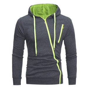 Casual Solid Tracksuit Zipper Hooded Sweatshirt Jacket +Sweatpants Mens Tracksuit - Rasmarv