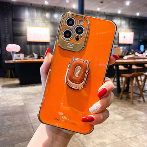 Boucho Luxury electroplating phone case for iphone 12 Pro MAX 11 Pro XS XR X SE 6 6s 7 8 plus 12Mini Phone Holder Ring Grip Case - Rasmarv