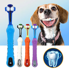 Load image into Gallery viewer, Ultimate Pet Dental Care: 3-Sided Dog Toothbrush for Fresh Breath, Tartar-Free Teeth - Soft Bristles, Rubber Grip - Cat &amp; Dog Dental Tool eprolo