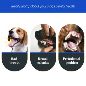 Ultimate Pet Dental Care: 3-Sided Dog Toothbrush for Fresh Breath, Tartar-Free Teeth - Soft Bristles, Rubber Grip - Cat & Dog Dental Tool eprolo