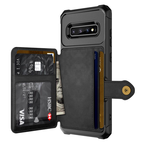 for Samsung Galaxy S10 Plus S10e Note 9 Credit Card Case PU Leather Flip Wallet Photo Holder Hard Back Cover eprolo