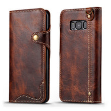 Load image into Gallery viewer, Luxury Business Style Genuine Real Leather Case for Samsung Galaxy S8 S9 S10 Plus Case Flip Wallet Card for Samsung eprolo