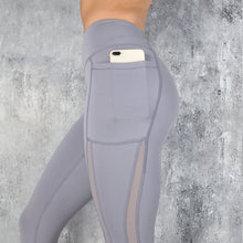 Load image into Gallery viewer, Fitness Women Leggings New Casual Sexy Pocket High Waist Mesh Stitching Leggings Polyester Exercise Slim Leggings eprolo