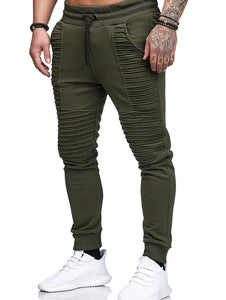 Pleated Design Fleece Jogger Pants eprolo