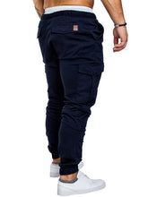 Load image into Gallery viewer, Side Pockets Elastic Cuffed Jogger Pants eprolo