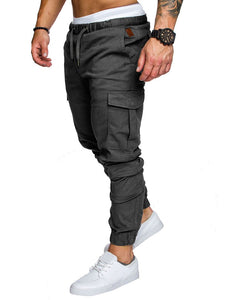 Side Pockets Elastic Cuffed Jogger Pants eprolo