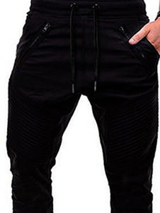 Zippers Embellished Drawstring Jogger Pants eprolo