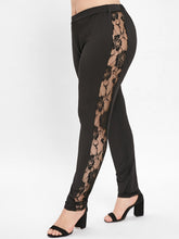 Load image into Gallery viewer, Side Lace Panel Plus Size Leggings eprolo