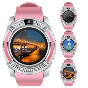 Smart Watch V8 Men Bluetooth Sport Watches Women Ladies Rel gio Smartwatch with Camera Sim Card Slot Android Phone eprolo