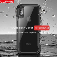 Load image into Gallery viewer, LUPHIE Shockproof Armor Case For iPhone XS XR 8 7 Plus Transparent Case Cover For iPhone 6 6S Plus 5 XS Max Luxury Silicone Case eprolo