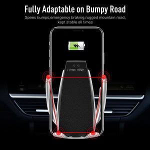 Automatic Clamping Wireless Car Charger Air Vent Phone Holder 360 Degree Rotation USB Charging Mount Bracket eprolo
