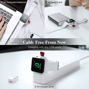 Wireless Charger for Apple Watch 4 Charger Magnetic Wireless Charging USB Charger for Apple Watch 4 3 2 1 Portable eprolo