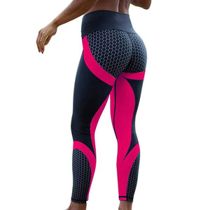 Mesh Pattern Print Leggings Fitness Leggings For Women Sporting Workout Leggins Jogging Elastic Slim Black White Pants eprolo