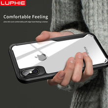 Load image into Gallery viewer, LUPHIE Shockproof Armor Case For iPhone XS XR 8 7 Plus Transparent Case Cover For iPhone 6 6S Plus 5 XS Max Luxury Silicone Case eprolo