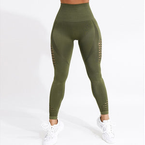 Seamless High Waist Yoga Leggings Tights Women Workout Mesh Breathable Fitness Clothing Training Pants Female eprolo