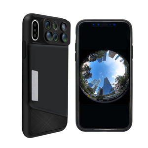 Camera Lens Phone Case for iPhone XR XS Max Fisheye Wide Angle Macro Lens Phone Cover Mobile Phone Lensese Case Full Coverage eprolo