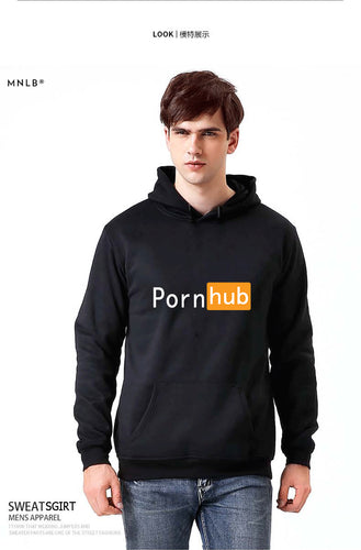 Men' Pornhub Design Print Fleece Hoodies Sweatshirts Winter Unisex Hip Hop Swag Sweatshirts eprolo