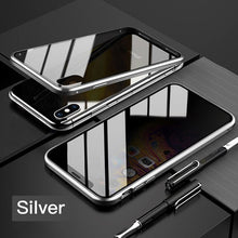 Load image into Gallery viewer, Privacy Magnetische Gehard Glas Case voor iPhone X XS MAX 8 7 Plus Anti Peep Telefoon Shell 360 Volledige Shockproof protector Clear Capa eprolo