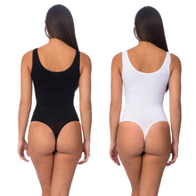 Load image into Gallery viewer, Seamless Shaping Bodysuit With Thong Bottom 2 Pack Body Beautiful Shapewear
