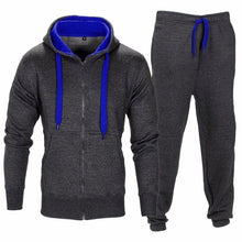 Load image into Gallery viewer, Casual Solid Tracksuit Zipper Hooded Sweatshirt Jacket +Sweatpants Mens Tracksuit eprolo