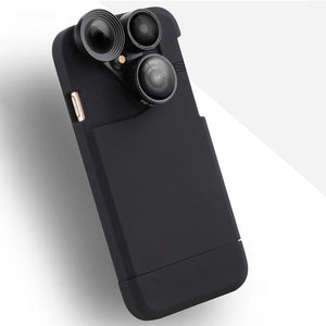 4 In 1 Telescope lense Mobile Phone Case for Iphone x 8plus 7 plus 6 plus 8 7 6s Camera lenses Outdoor Hunting eprolo